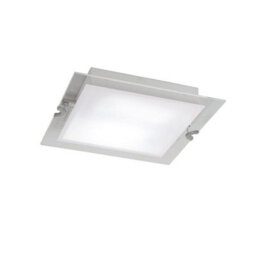 Luminosa Lighting Luminosa Melbourne Square Ceiling 15W Led 3000K, 1350Lm, Polished Chrome/frosted White Glass - thumbnail 1