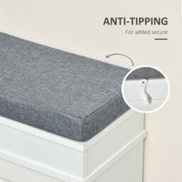 Homcom Shoe Storage Bench With Seat Cushion Cabinet Organizer With 2 Drawers - thumbnail 7