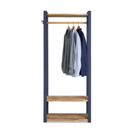 Statement Furniture Florence Navy Blue Open Wardrobe With Shelves - thumbnail 9