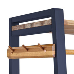 Statement Furniture Florence Navy Blue Open Wardrobe With Shelves - thumbnail 3