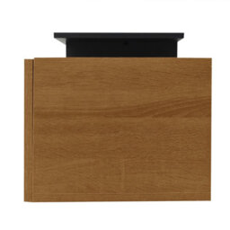 Btm Modern Tv Cabinet Black Wood Look Glass Shelves Led Light Stylish Storage Living Room Furniture - thumbnail 8