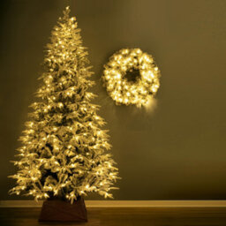 Christmas Tree World The 9Ft/270Cm Pre-Lit Snowy Alpine Tree With Warm White Lights - thumbnail 3