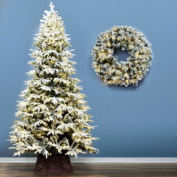 Christmas Tree World The 9Ft/270Cm Pre-Lit Snowy Alpine Tree With Warm White Lights - thumbnail 2