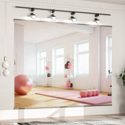 Cassilando 3 Pcs Gym Mirror,143.5X60 Cm, Wall Mirror Tempered Glass Frameless, Yoga Mirror ,suitable For Gym, Yoga, Studio, Dance - thumbnail 1