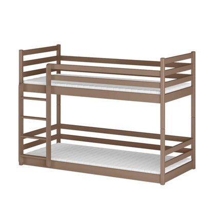 Arte Mini Milk Chocolate Wooden Bunk Bed 90 X 190Cm - No Mattress - image 1