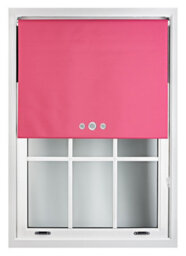 Furnished Blackout Roller Blinds With Triple Round Eyelets & Metal Fittings - Fuchsia Pink (W)205Cm (L)210Cm - thumbnail 2