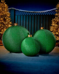 WeRChristmas Inflatable Tinsel Christmas Bauble, Green, 76 Cm - thumbnail 5