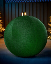 WeRChristmas Inflatable Tinsel Christmas Bauble, Green, 76 Cm - thumbnail 2