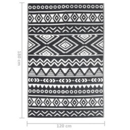 Walplus Outdoot Rugs For Garden Patios  Black 120X180 Cm Pp - thumbnail 7