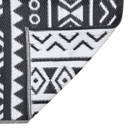 Walplus Outdoot Rugs For Garden Patios  Black 120X180 Cm Pp - thumbnail 4