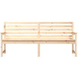 Berkfield Garden Bench 203.5X48X91.5 Cm Solid Wood Pine - thumbnail 4