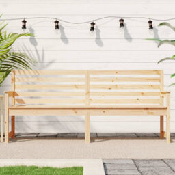 Berkfield Garden Bench 203.5X48X91.5 Cm Solid Wood Pine - thumbnail 1