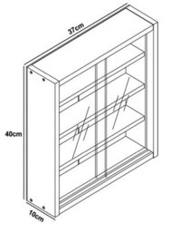 Vcm Hanging Display Cabinet Wall Display Cabinet Glass Agisa S - thumbnail 4