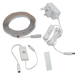 GoodHome Waldeck Mains-Powered (Plug-In) Led Neutral White Strip Light Pir Ip20 2000Lm 4000K (L)5M - thumbnail 4