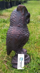 Inspirational Gifting Cast Iron Long Eared Owl Hand Finished With An Antique Verde Bronze Finish - thumbnail 2