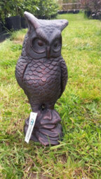 Inspirational Gifting Cast Iron Long Eared Owl Hand Finished With An Antique Verde Bronze Finish - thumbnail 4