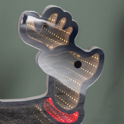 Samuel Alexander 60Cm Light Up Santa In Sleigh With Present Christmas Infinity Mirror With Multi-Coloured Leds - thumbnail 7