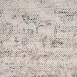 Loomed Distressed Greige Floral Persian Style Washable Non Slip Runner Rug 60X240Cm - thumbnail 3