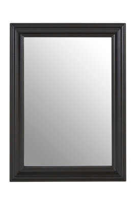 Orsina Henley Black Wooden Framed Wall Mirror - image 1