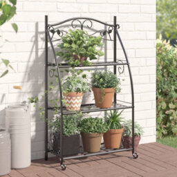 Walplus Flower Rack Black 56X30X96 Cm Steel