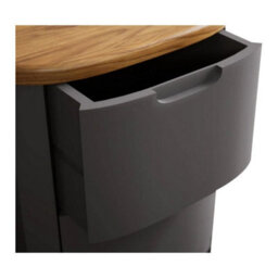 Furniture 48 Brahms Oak And Charcoal Painted 2 Drawer Bedside Chest - thumbnail 2