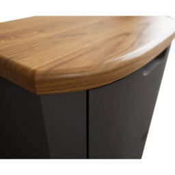 Furniture 48 Brahms Oak And Charcoal Painted 2 Drawer Bedside Chest - thumbnail 3
