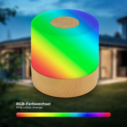 B.k.licht Led Desk Light Table Lamp Rechargeable Cordless Rgbw Outdoor Ip44 Wood Effect - thumbnail 7