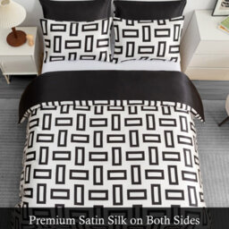 Lazzaro Luxury Double Brushed Satin Silk Super King Duvet Cover Set Durable Bedding Sets With Zipper Closure - thumbnail 2