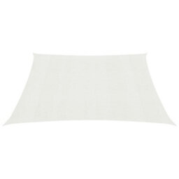 Berkfield Sunshade Sail 160 G/m2 White 6X6 M Hdpe - thumbnail 2