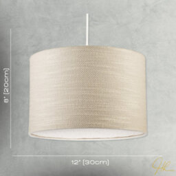 Happy Homewares Coconut Milk Textured Linen Pendant Lighting Shade With Diffuser - thumbnail 7