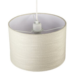 Happy Homewares Coconut Milk Textured Linen Pendant Lighting Shade With Diffuser - thumbnail 3