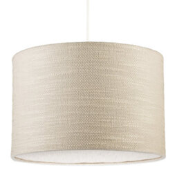 Happy Homewares Coconut Milk Textured Linen Pendant Lighting Shade With Diffuser