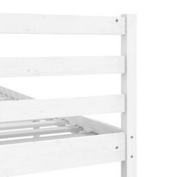 Berkfield Bed Frame White Solid Wood 140X200 Cm - thumbnail 7