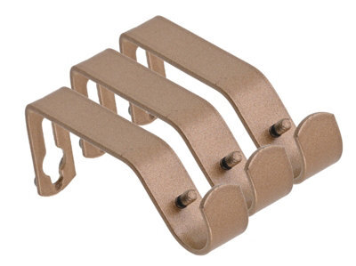 Lister Cartwright 19mm Curtain Pole Ends Brackets With Adjustable Screwsplastic Finish (Pack Of 3)