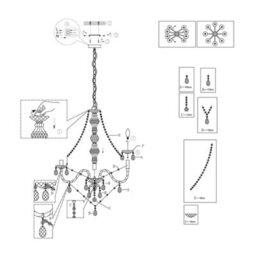 Pagazzi Lighting Vivienne 8 Light Chrome & Clear Chandelier Ceiling Pendant - thumbnail 8