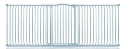 Safetots Extra Tall Curved Top Safety Gate, 271Cm - 280Cm, Matt Grey, Extra Tall 100Cm In Height, Pressure Fit Stair Gate - thumbnail 1