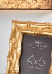 Orsina Hiba Gold Finish Bamboo Effect Photo Frame 4X6In - thumbnail 3