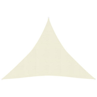 Berkfield Sunshade Sail 160 G/m2 Cream 3X3X3 M Hdpe - image 1