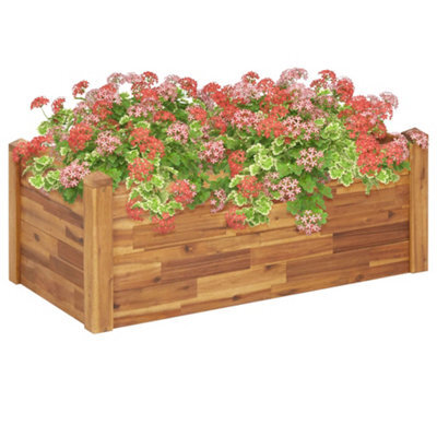 Berkfield Garden Raised Bed 110X60X44 Cm Solid Acacia Wood - image 1