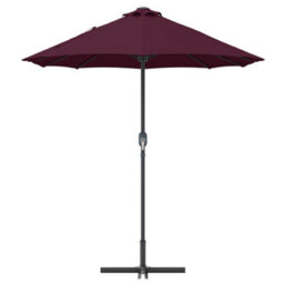 Berkfield Modern Garden Parasol Bordeaux Red Powder-Coated Steel - thumbnail 6