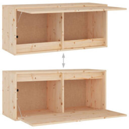 Berkfield Tv Cabinets 4 Pcs Solid Wood Pine - thumbnail 8