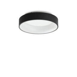 Ideal Lux Ziggy Round 45Cm Integrated Led Semi Flush Light Black, 3000K, Non-Dim - thumbnail 1
