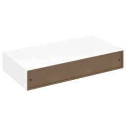 Vidaxl White Mdf Floating Wall Display Shelf 1 Drawer Book/dvd Storage - thumbnail 6