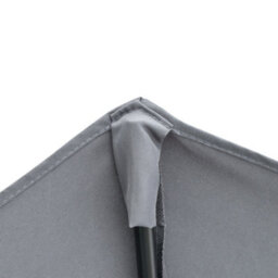 Outsunny 2M Half Garden Parasol Market Umbrella W/ Crank Handle, Dark Grey - thumbnail 8