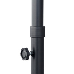 Outsunny 2M Half Garden Parasol Market Umbrella W/ Crank Handle, Dark Grey - thumbnail 9