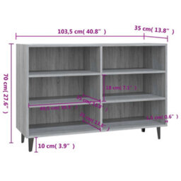 Berkfield Industrial Sideboard Grey Sonoma 103.5X35X70 Cm Engineered Wood - thumbnail 6