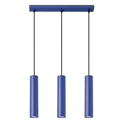 Sollux Lighting Lagos Steel Ultramarine 3 Lights Modern Pendant Lamps - image 1