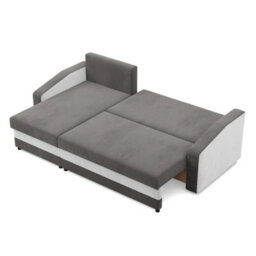 Orion A Corner Sofa Bed With Storage Universal Site Black Cream - thumbnail 2