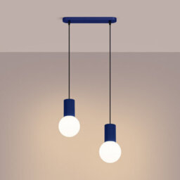 Sollux Lighting Halo Aluminum/glass Ultramarine 2 Lights Modern Pendant Lamps - thumbnail 3