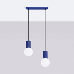 Sollux Lighting Halo Aluminum/glass Ultramarine 2 Lights Modern Pendant Lamps - thumbnail 2